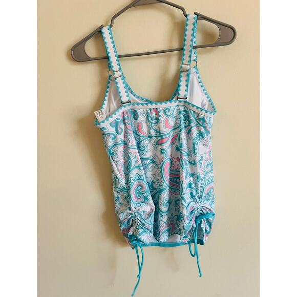 Womens Teal and Pink Tankini - Picture 8 of 8